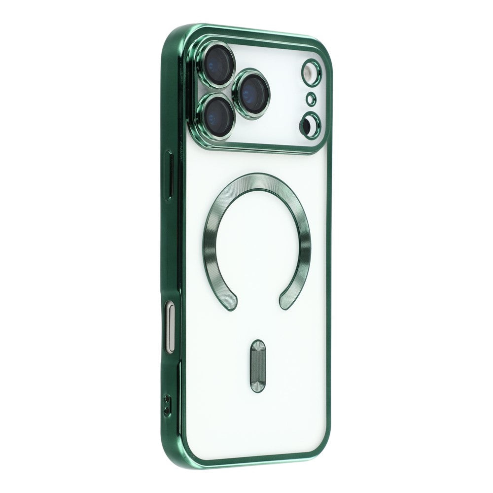 For iPhone 17 Pro Case Compatible with MagSafe Electroplated TPU Phone Cover with Lens Film
