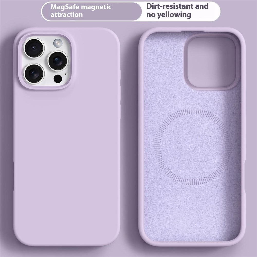 For iPhone 16 Pro Max Case Compatible with MagSafe Liquid Silicone + PC Phone Cover