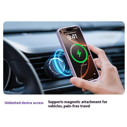 For iPhone 16 Pro Max Case Compatible with MagSafe Liquid Silicone + PC Phone Cover