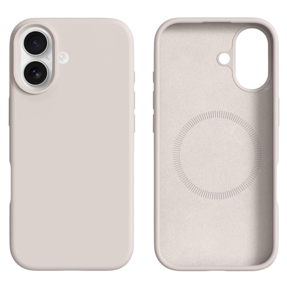 For iPhone 16 Case Compatible with MagSafe Liquid Silicone + PC Phone Cover