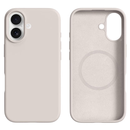 For iPhone 16 Case Compatible with MagSafe Liquid Silicone + PC Phone Cover