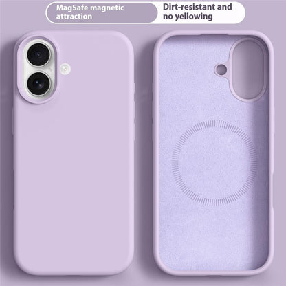 For iPhone 17 Case Compatible with MagSafe Liquid Silicone + PC Phone Cover