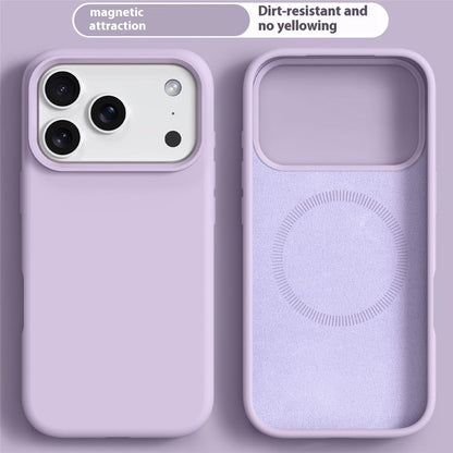 For iPhone 17 Pro Max Case Compatible with MagSafe Liquid Silicone + PC Phone Cover