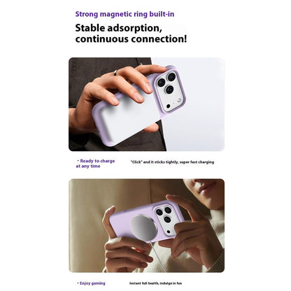For iPhone 17 Pro Max Case Compatible with MagSafe Liquid Silicone + PC Phone Cover