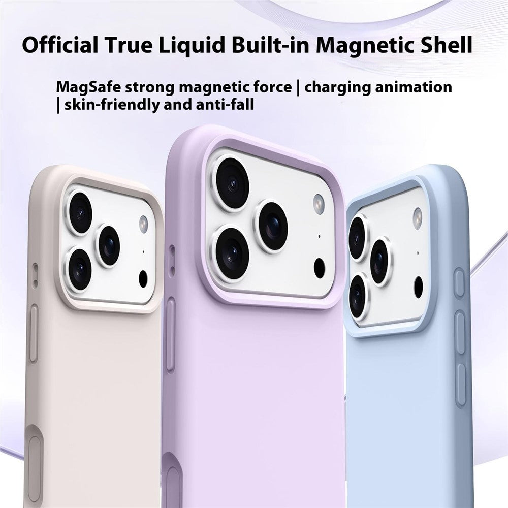 For iPhone 17 Pro Max Case Compatible with MagSafe Liquid Silicone + PC Phone Cover