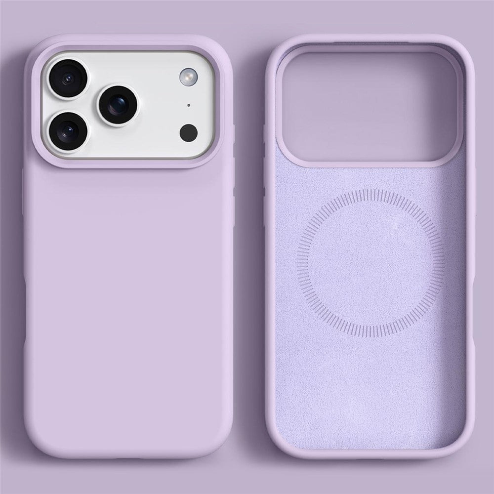 For iPhone 17 Pro Case Compatible with MagSafe Skin-friendly Liquid Silicone + PC Phone Cover