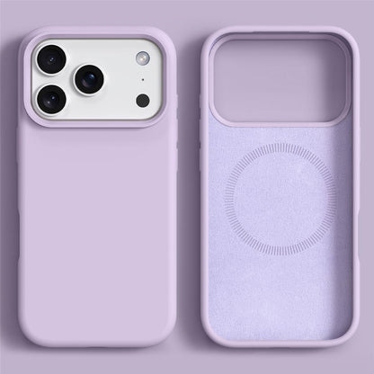 For iPhone 17 Pro Case Compatible with MagSafe Skin-friendly Liquid Silicone + PC Phone Cover