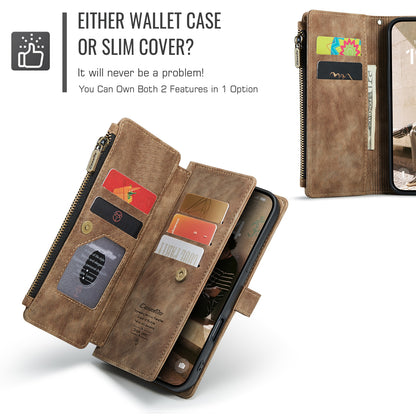 CASEME For iPhone 17 Wallet Case  C30 Leather Phone Cover with 10 Card Holder Zipper Pocket