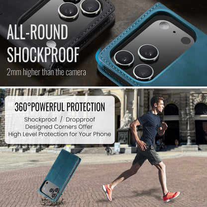 CASEME For iPhone 17 Pro Max Wallet Case  013 Series PU Leather Phone Cover Stand