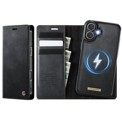 CASEME For iPhone 17 Case  C49 Compatible with MagSafe RFID Blocking Detachable Wallet Leather Phone Cover