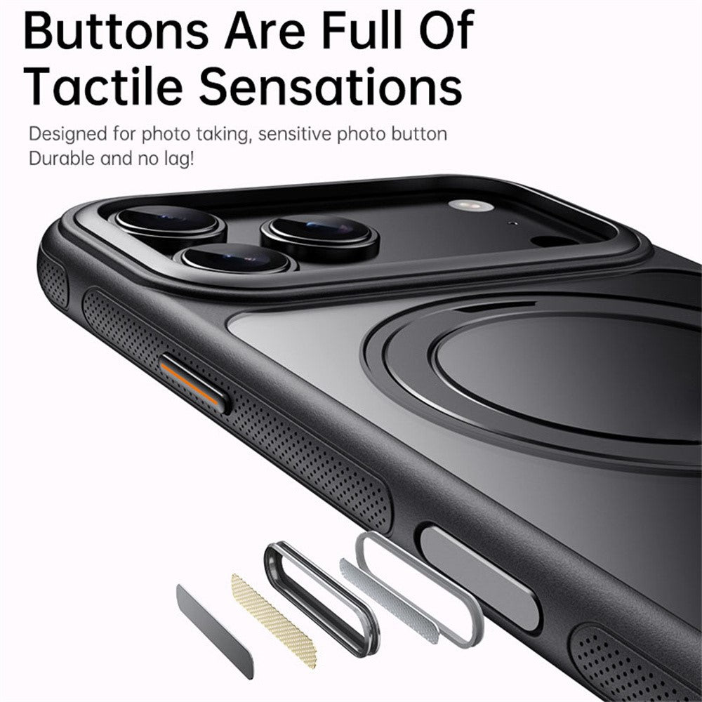 For iPhone 17 Pro Max Case Compatible with MagSafe Kickstand TPU PC Phone Back Cover