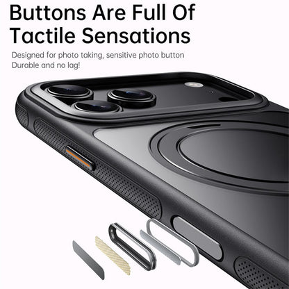 For iPhone 17 Pro Max Case Compatible with MagSafe Kickstand TPU PC Phone Back Cover