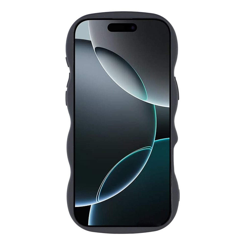 For iPhone 17 Pro Max Case TPU Protective Phone Cover Unique Curly Wave Frame