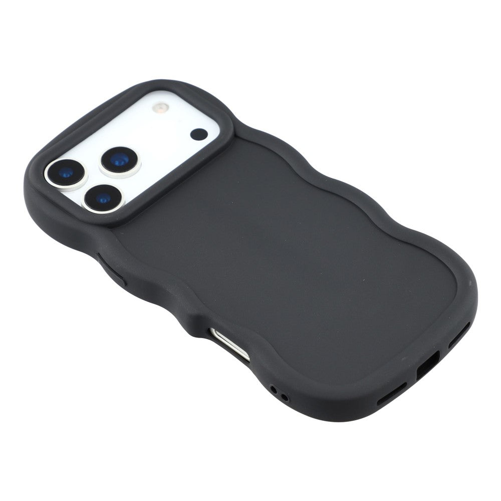 For iPhone 17 Pro Max Case TPU Protective Phone Cover Unique Curly Wave Frame