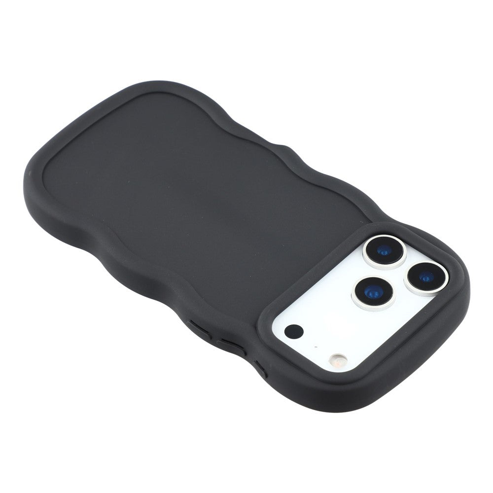 For iPhone 17 Pro Max Case TPU Protective Phone Cover Unique Curly Wave Frame