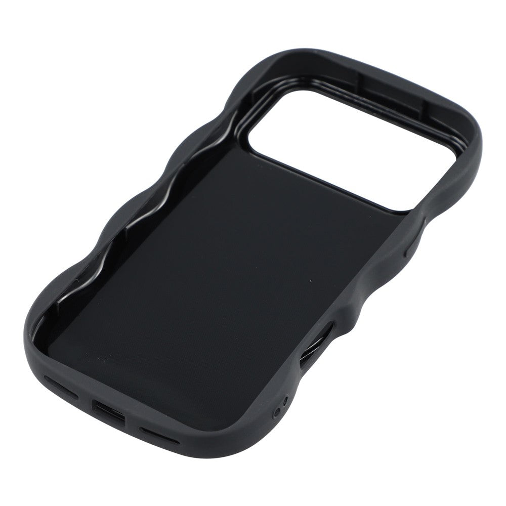 For iPhone 17 Pro Max Case TPU Protective Phone Cover Unique Curly Wave Frame