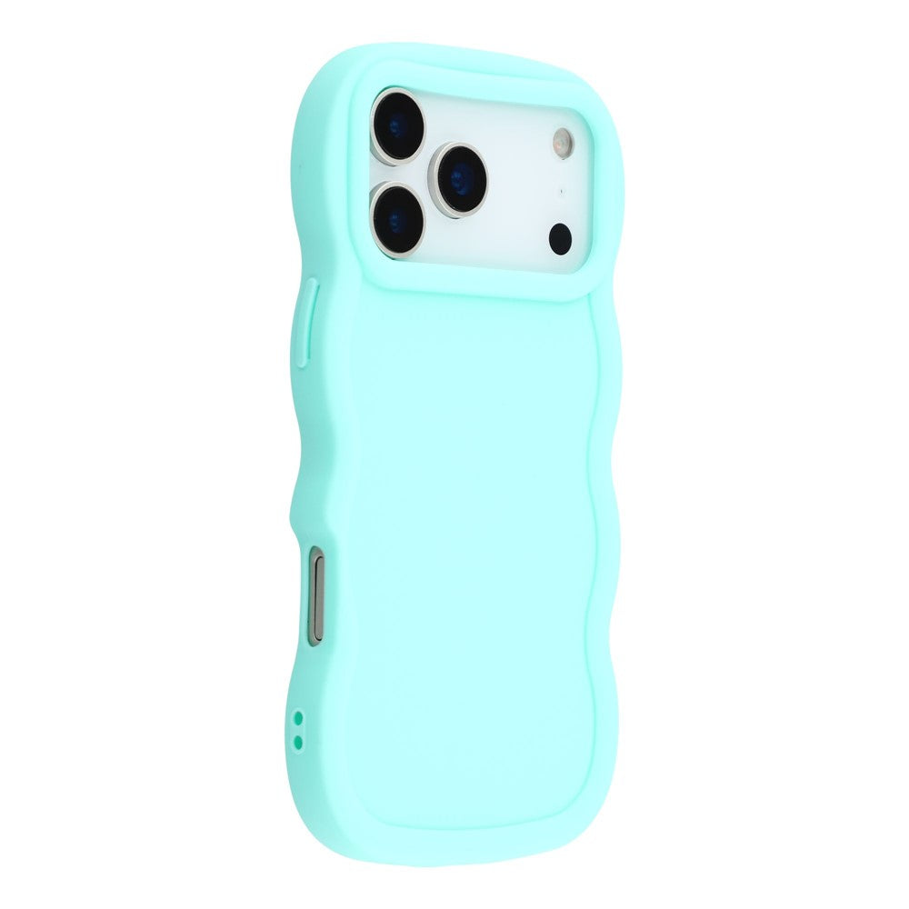 For iPhone 17 Pro Max Case TPU Protective Phone Cover Unique Curly Wave Frame