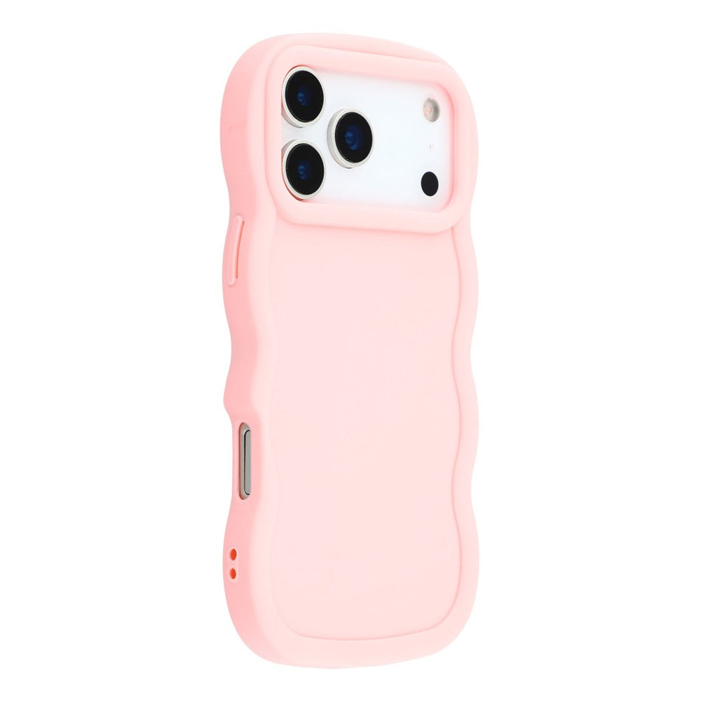 For iPhone 17 Pro Max Case TPU Protective Phone Cover Unique Curly Wave Frame