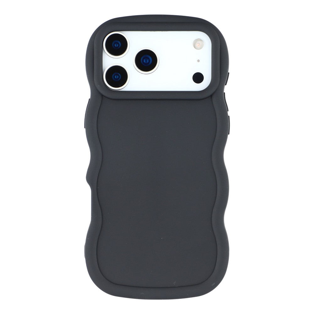 For iPhone 17 Pro Case TPU Protective Phone Cover Unique Curly Wave Frame