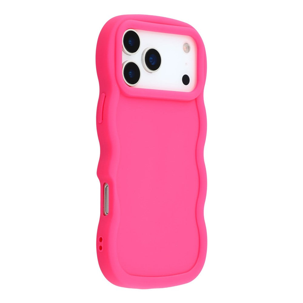 For iPhone 17 Pro Case TPU Protective Phone Cover Unique Curly Wave Frame