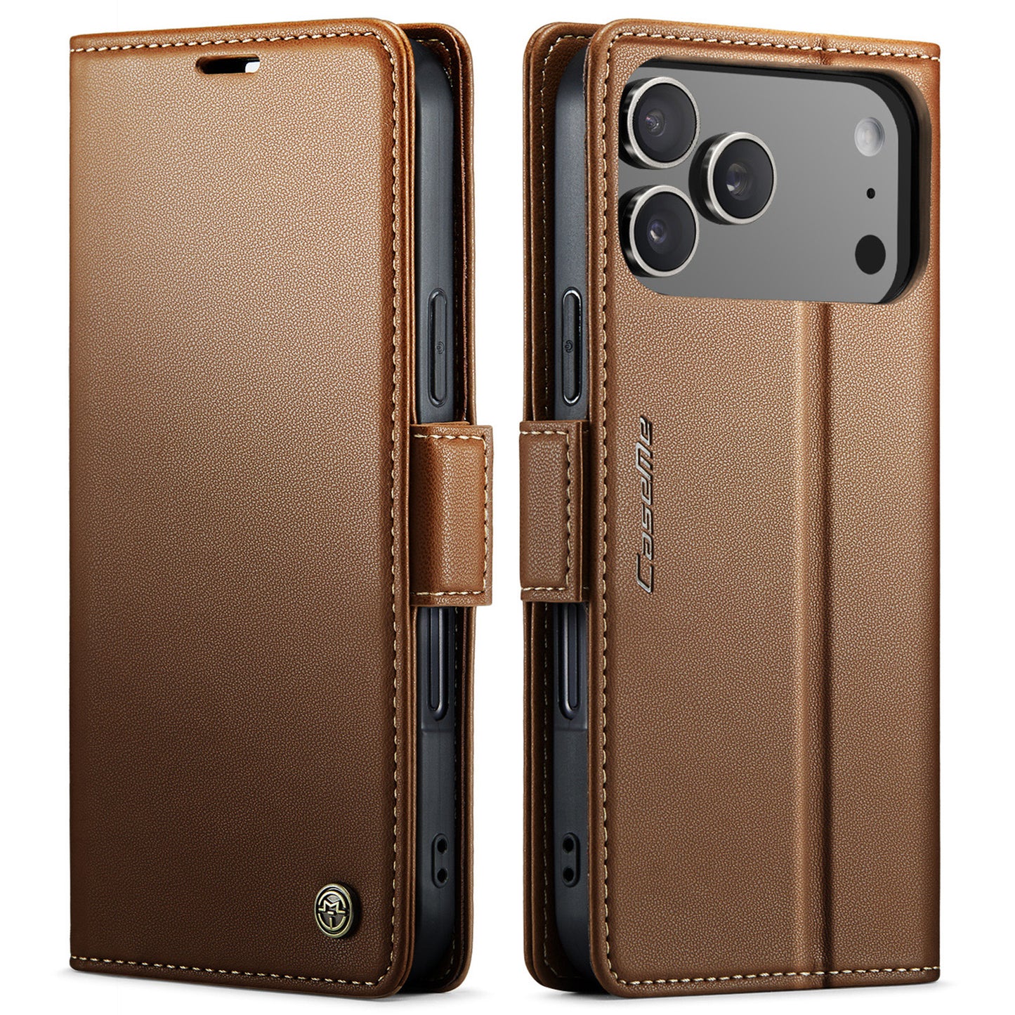 CASEME For iPhone 17 Pro Max Case  023 Series RFID Blocking Leather Wallet Stand Phone Cover