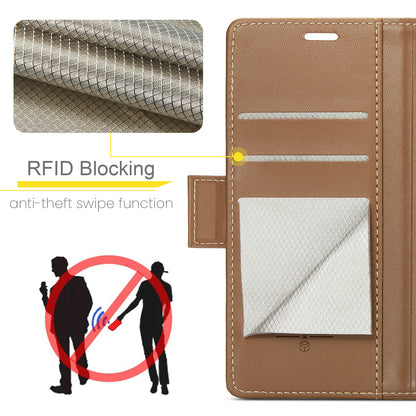 CASEME For iPhone 17 Pro Max Case  023 Series RFID Blocking Leather Wallet Stand Phone Cover