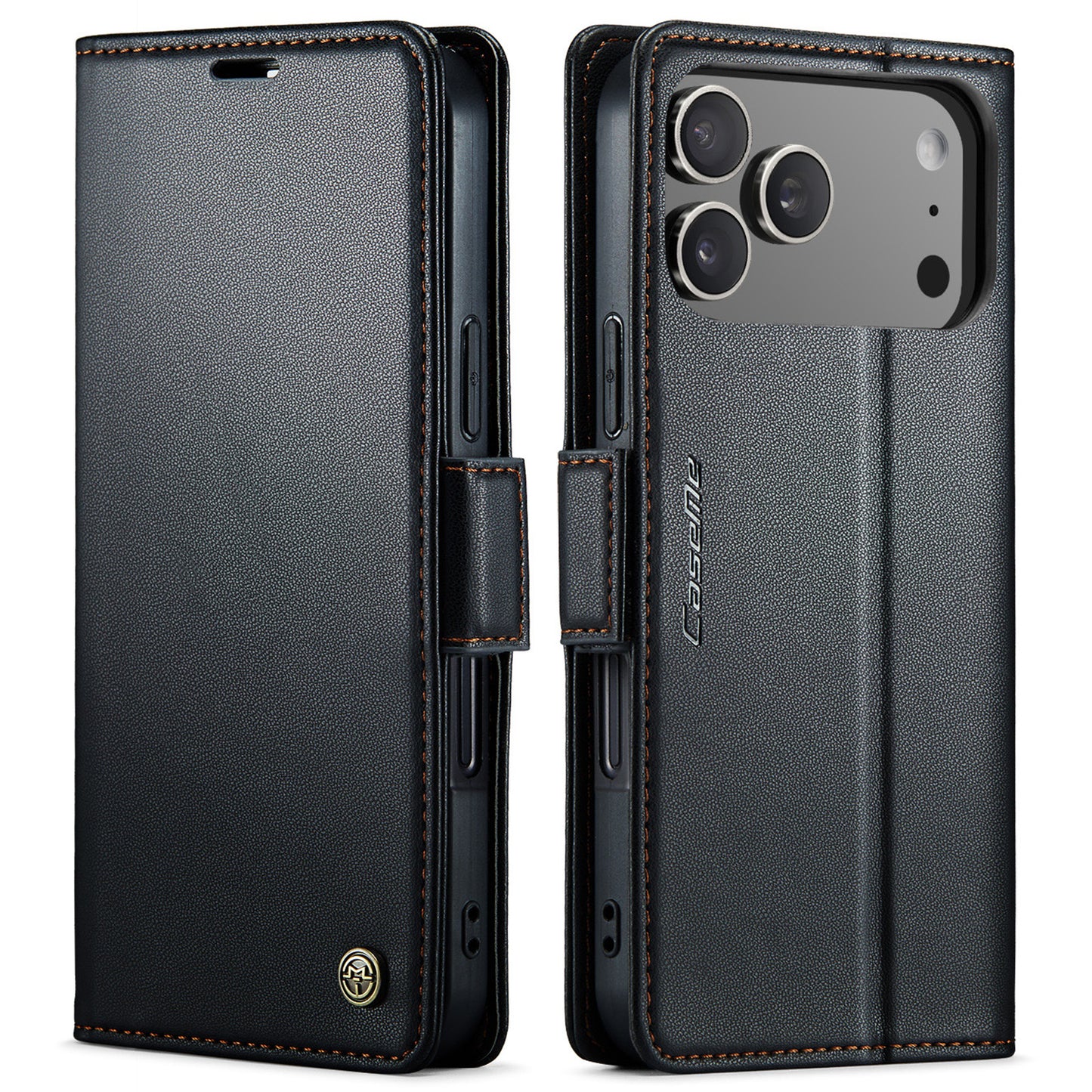 CASEME For iPhone 17 Pro Max Case  023 Series RFID Blocking Leather Wallet Stand Phone Cover