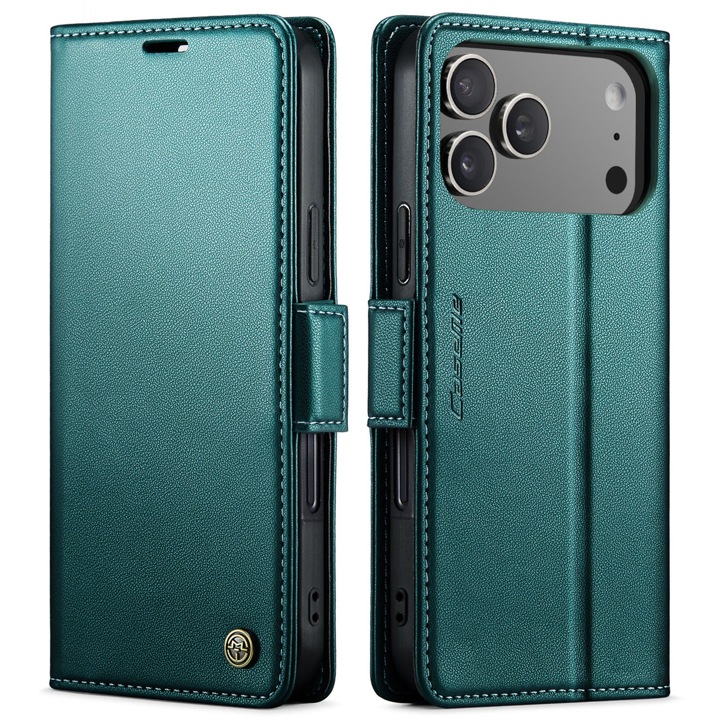 CASEME For iPhone 17 Pro Max Case  023 Series RFID Blocking Leather Wallet Stand Phone Cover