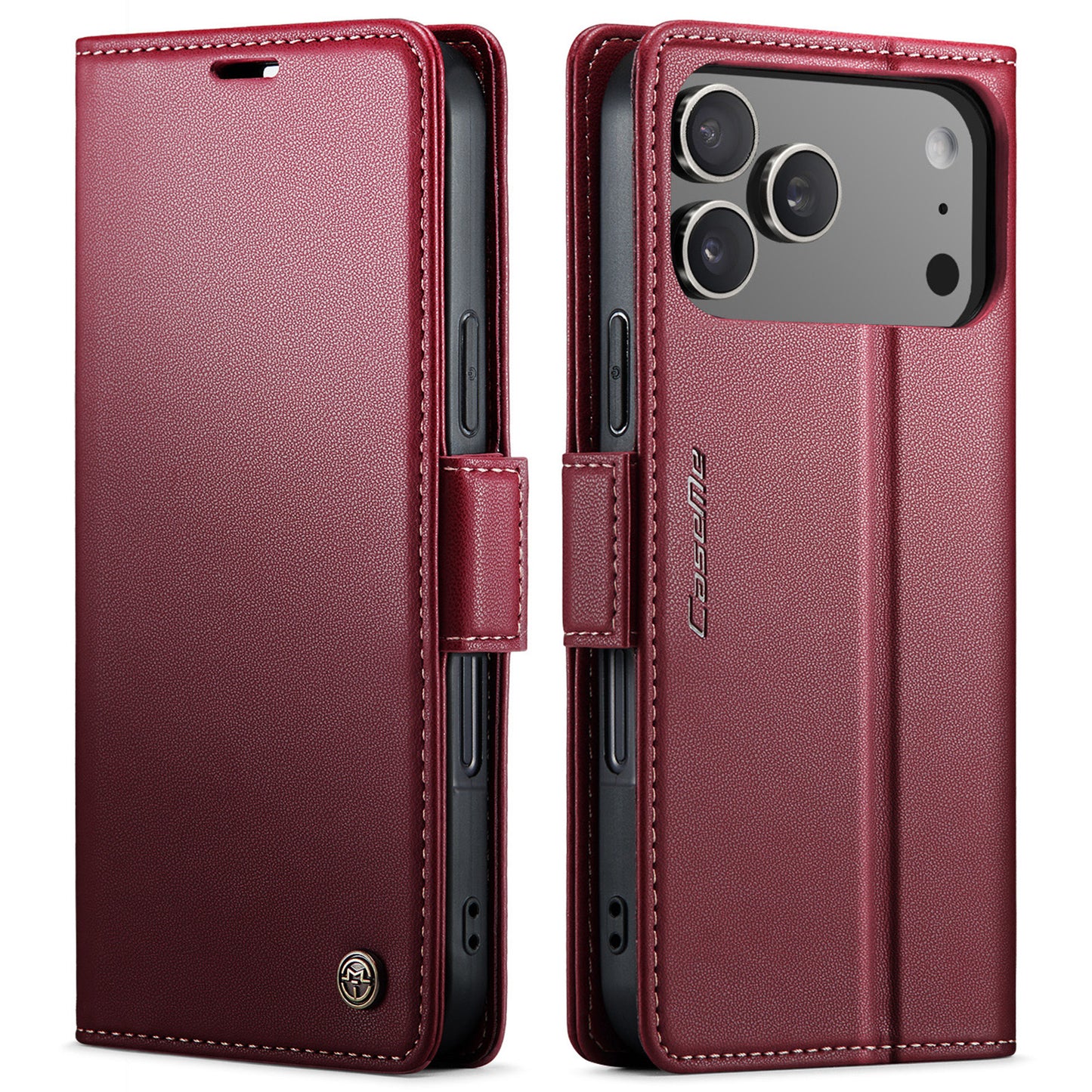CASEME For iPhone 17 Pro Max Case  023 Series RFID Blocking Leather Wallet Stand Phone Cover