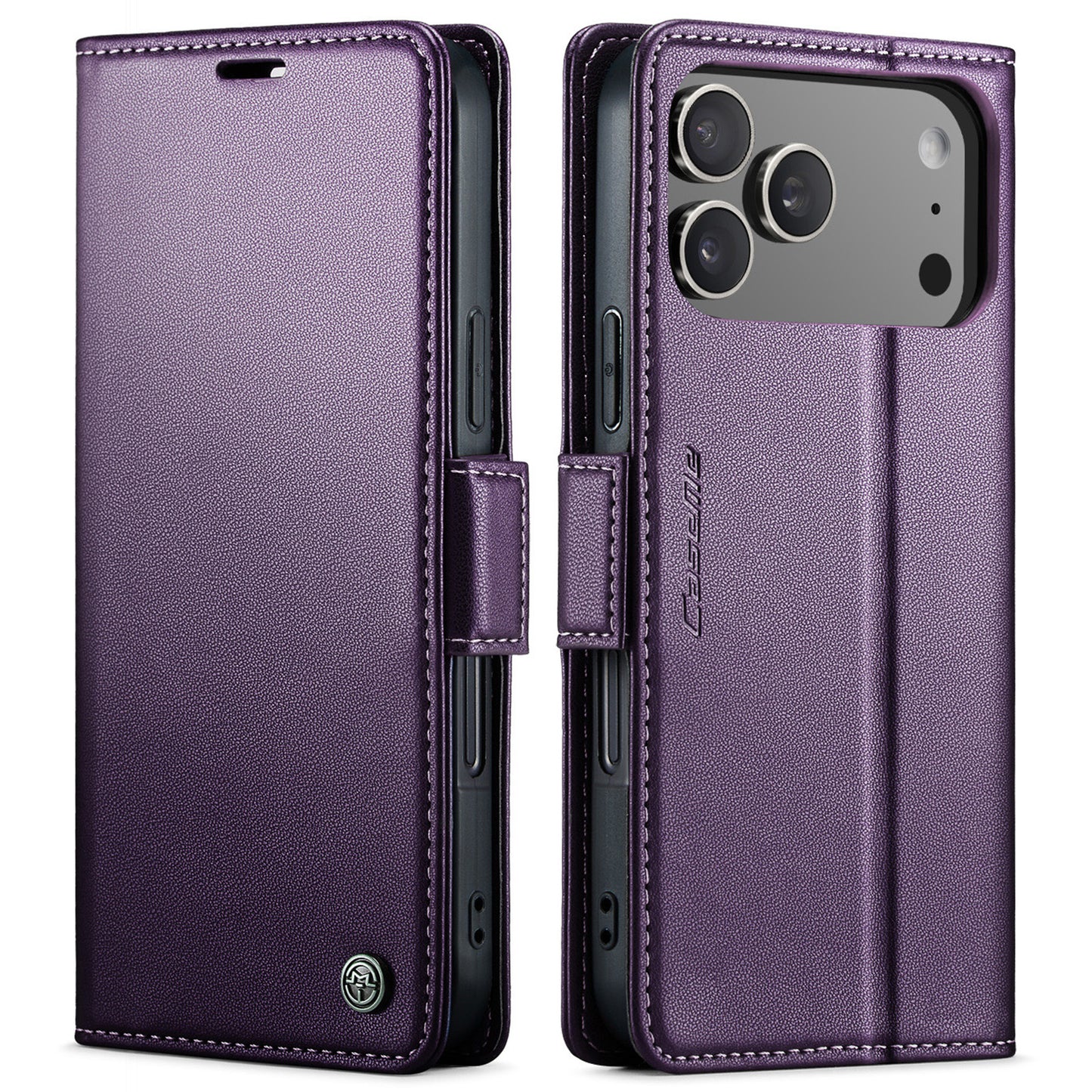 CASEME For iPhone 17 Pro Max Case  023 Series RFID Blocking Leather Wallet Stand Phone Cover