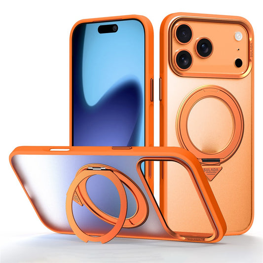 SULADA For iPhone 17 Pro Max Case Magnetic Case Anti-Fingerprints Matte TPU + PC Phone Cover with Kickstand