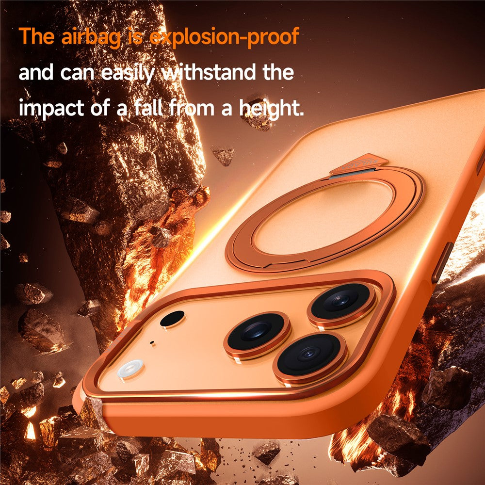 SULADA For iPhone 17 Pro Max Case Magnetic Case Anti-Fingerprints Matte TPU + PC Phone Cover with Kickstand