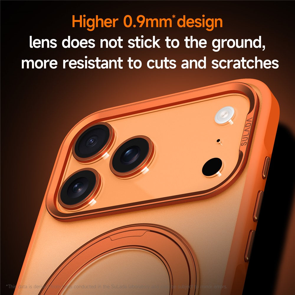 SULADA For iPhone 17 Pro Max Case Magnetic Case Anti-Fingerprints Matte TPU + PC Phone Cover with Kickstand