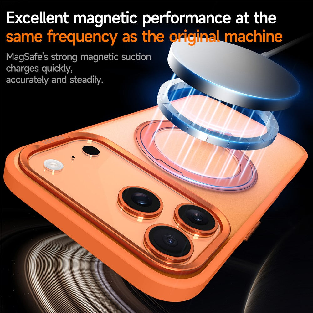 SULADA For iPhone 17 Pro Max Case Magnetic Case Anti-Fingerprints Matte TPU + PC Phone Cover with Kickstand
