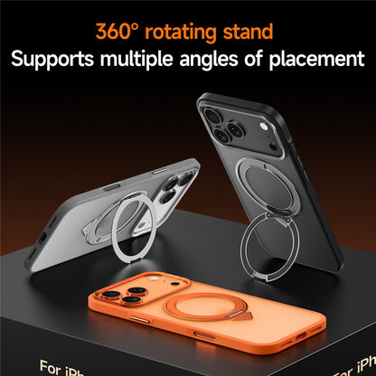 SULADA For iPhone 17 Pro Max Case Magnetic Case Anti-Fingerprints Matte TPU + PC Phone Cover with Kickstand