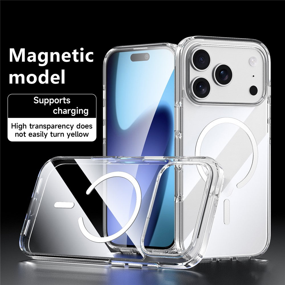 SULADA For iPhone 17 Pro Case Compatible with MagSafe TPU + PC Crystal Clear Phone Cover