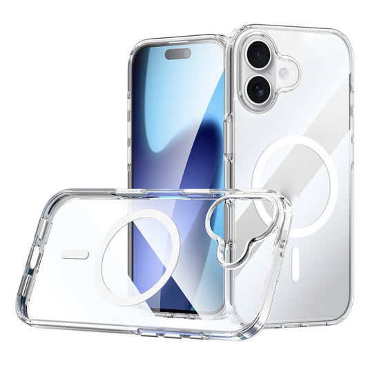 SULADA For iPhone 17 Case Compatible with MagSafe TPU + PC Crystal Clear Phone Cover