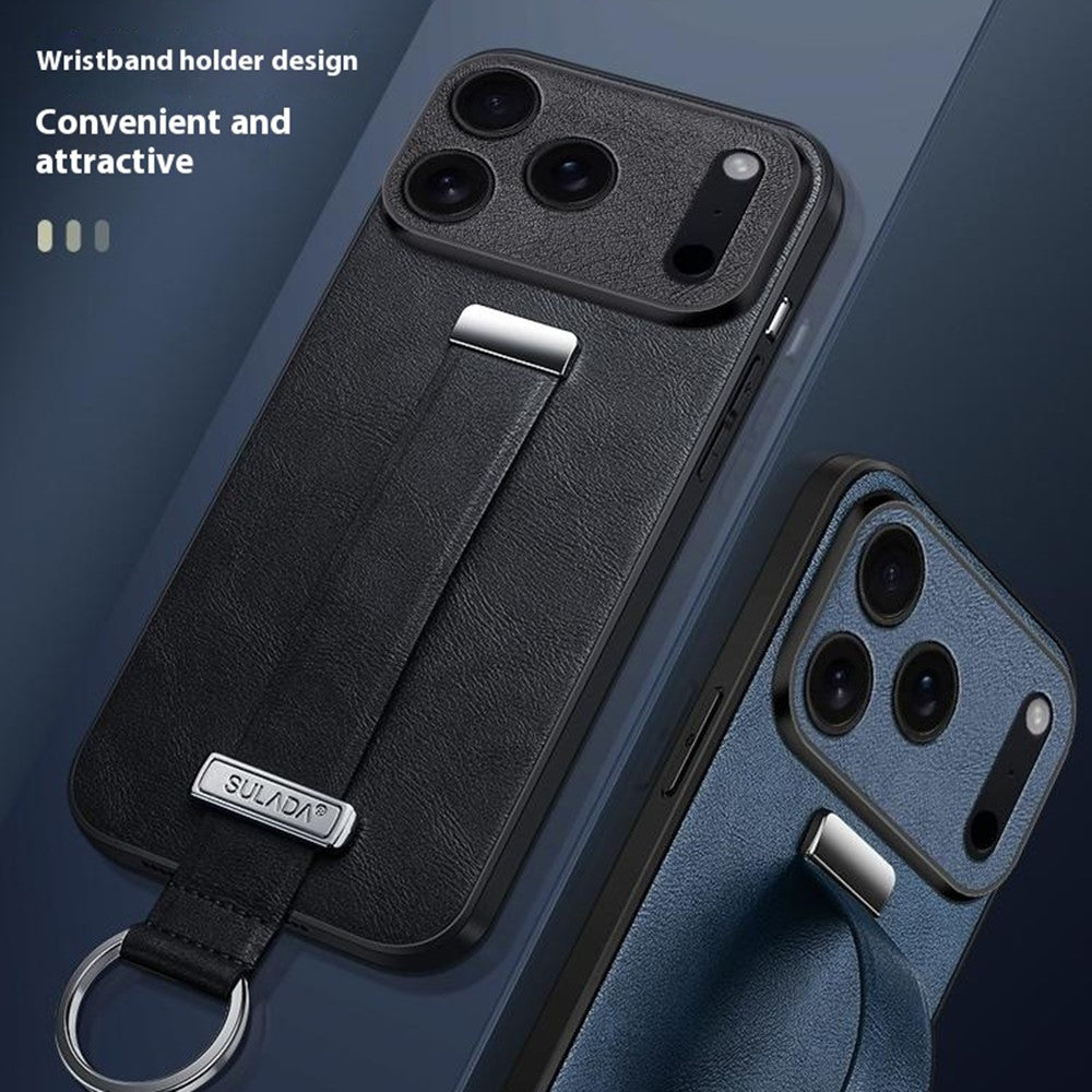 SULADA Fashion Series for iPhone 17 Pro Max Case Wristband Kickstand Leather Back Phone Cover