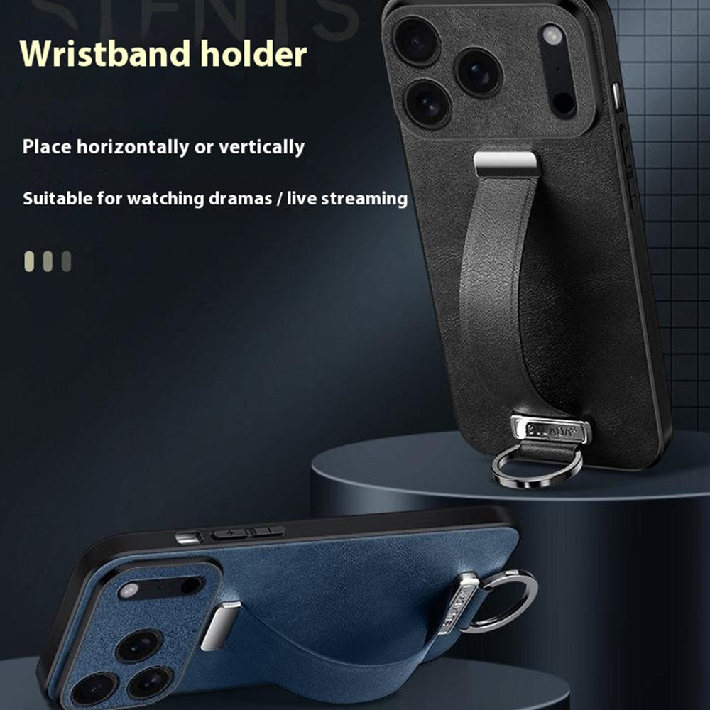 SULADA Fashion Series for iPhone 17 Pro Max Case Wristband Kickstand Leather Back Phone Cover