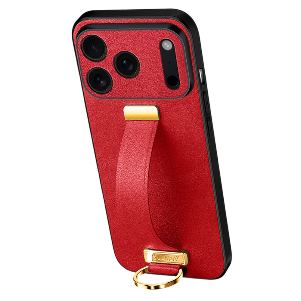 SULADA Fashion Series for iPhone 17 Pro Max Case Wristband Kickstand Leather Back Phone Cover