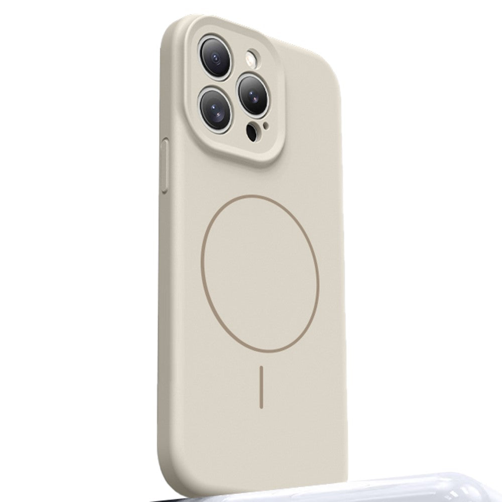 For iPhone 15 Pro Case Compatible with MagSafe Soft Skin-Touch Liquid Silicone + PC Phone Cover