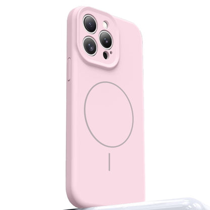 For iPhone 15 Pro Case Compatible with MagSafe Soft Skin-Touch Liquid Silicone + PC Phone Cover