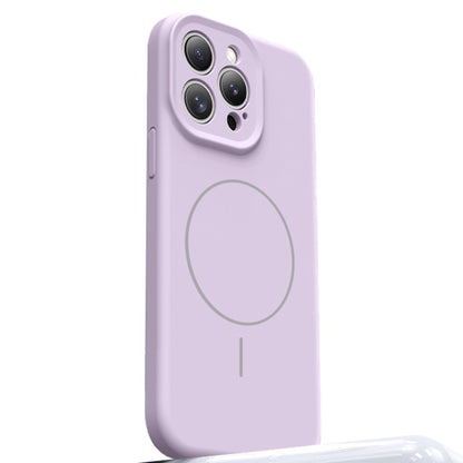 For iPhone 15 Pro Max Case Compatible with MagSafe Soft Skin-Touch Liquid Silicone + PC Phone Cover