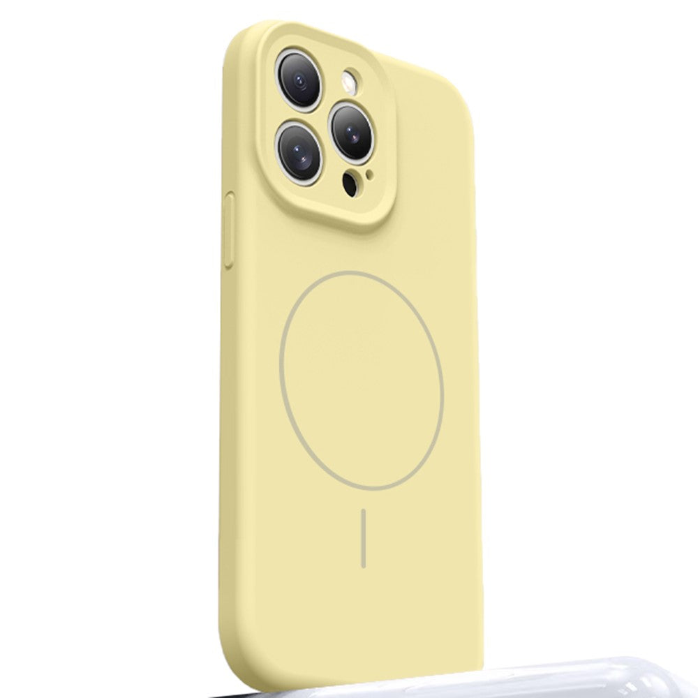 For iPhone 15 Pro Max Case Compatible with MagSafe Soft Skin-Touch Liquid Silicone + PC Phone Cover