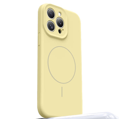 For iPhone 15 Pro Max Case Compatible with MagSafe Soft Skin-Touch Liquid Silicone + PC Phone Cover