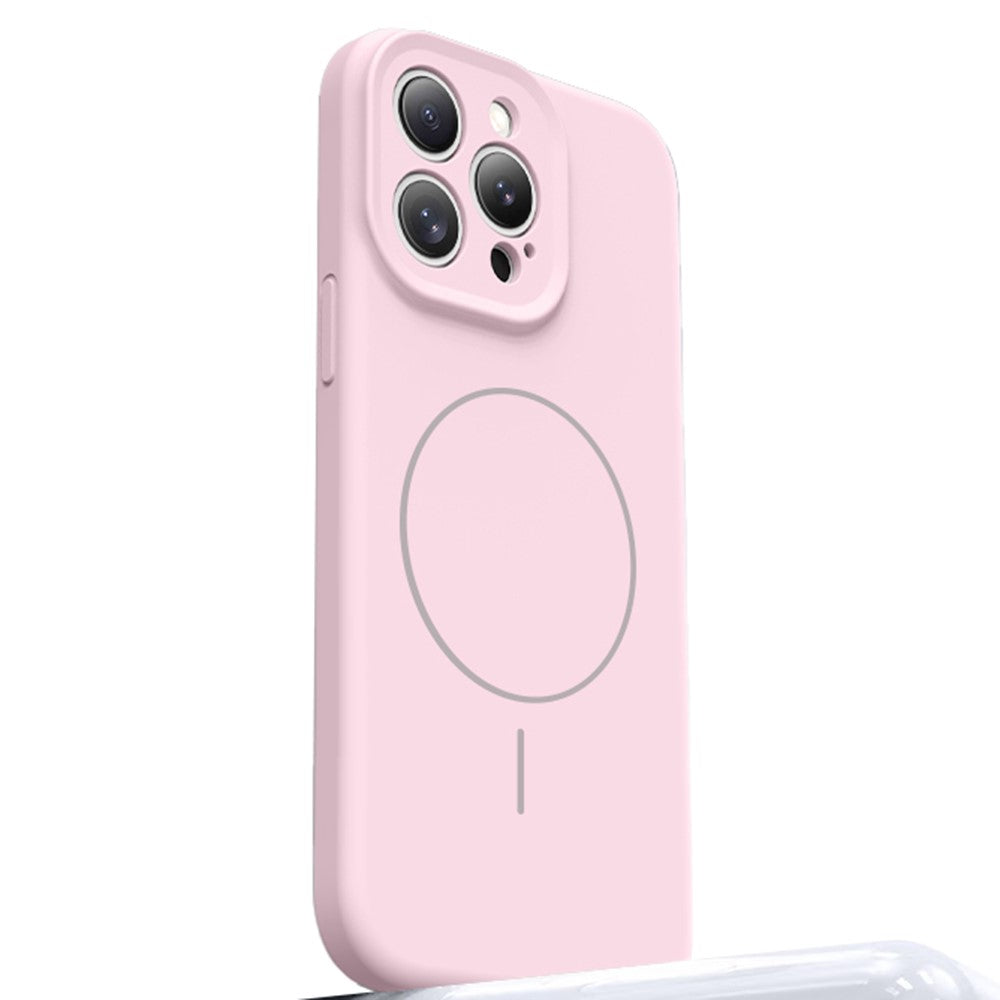 For iPhone 15 Pro Max Case Compatible with MagSafe Soft Skin-Touch Liquid Silicone + PC Phone Cover