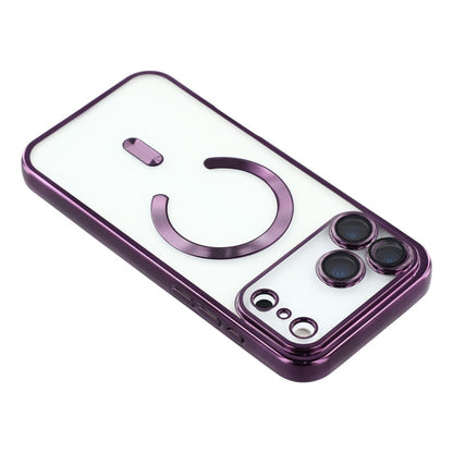 For iPhone 17 Pro Magnetic Case CD Veins Glass Lens Guard TPU Phone Back Cover