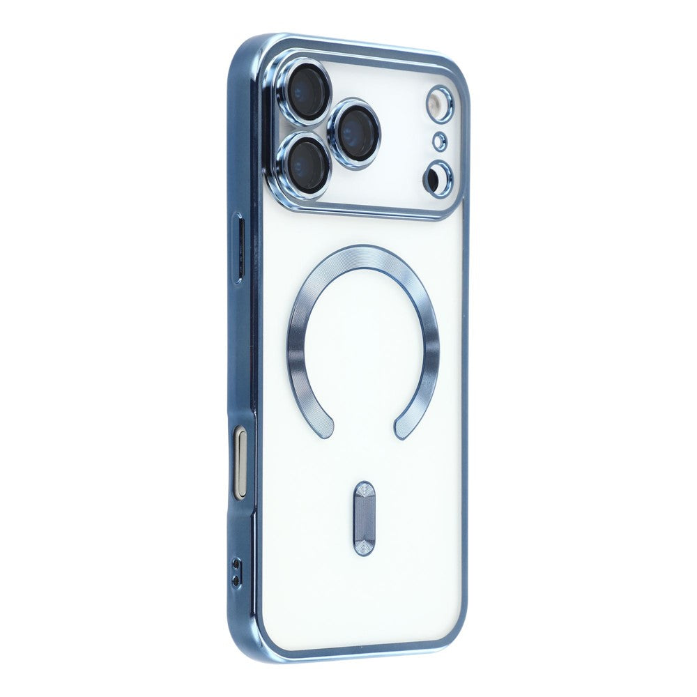 For iPhone 17 Pro Max Magnetic Case CD Veins Glass Lens Guard TPU Phone Back Cover