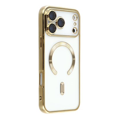For iPhone 17 Pro Max Magnetic Case CD Veins Glass Lens Guard TPU Phone Back Cover
