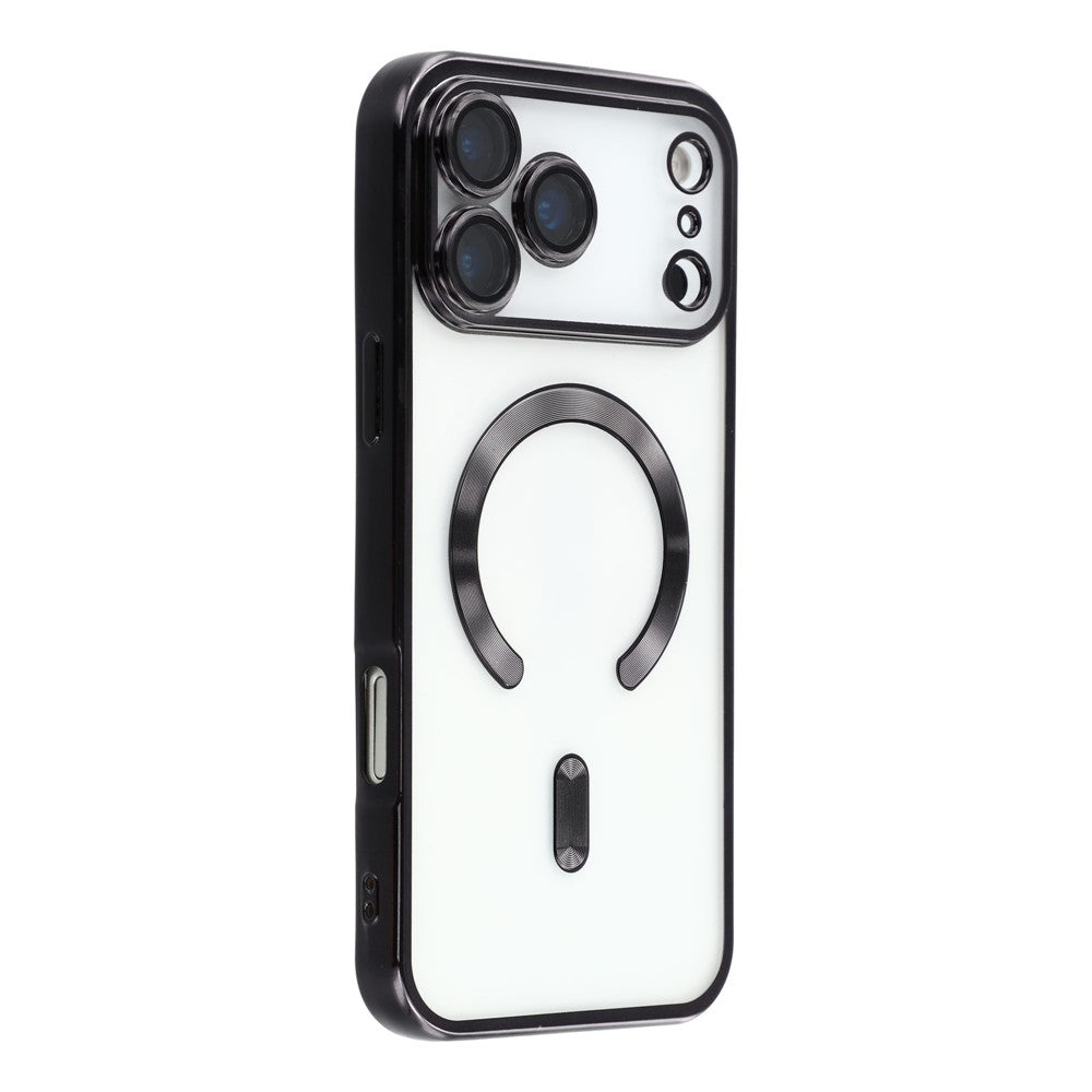 For iPhone 17 Pro Max Magnetic Case CD Veins Glass Lens Guard TPU Phone Back Cover